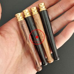 Latest Colorful Natural Wood Dugout Pipe Dry Herb Tobacco Filter Handpipes Cigarette Holder Portable Smoking Catcher Taster Bat One Hitter Hand Mini Tube