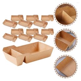 Gift Wrap Food Trays Paper Cardboard Kraft Disposable Boat Bbq Fries French Basket Snack Serving Appetiser Containers Paperboard Holder