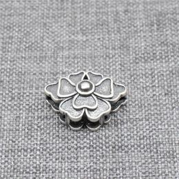 Loose Gemstones 4pcs Of 925 Sterling Silver Flower Bow Knot Beads For Bracelet Necklace