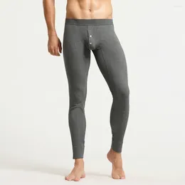 Men's Thermal Underwear SEOBEAN Autumn And Winter Sexy Cotton Long Johns Low Rise Underpants Leggings Pants