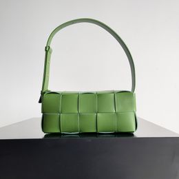 Borsa a tracolla di design 23,5 cm Borsa sotto le ascelle di lusso 10A Borsa ascellare di alta qualità Borsa a tracolla in pelle di agnello Intreccio Borsa a cassetta piccola in mattoni 729166 Con scatola B27V