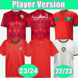 23 24 Morocco Mens Soccer Jerseys RICHARDSON DZ ABDE EL KHANNOUSS Home Player Cultural version And 22 23 Home AWAY Football Shirts Short Sleeve Uniforms