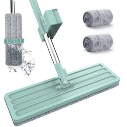 Mops Flat mop no need for manual cleaning magic cleaning self writing mop squeezing household automatic dehydration household telescopic tools 230412