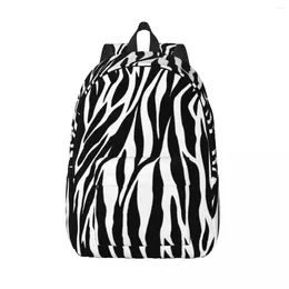 Backpack Zebra Skin Illustrated Geometric Boy Polyester Daily Backpacks Pattern Casual School Bags Rucksack