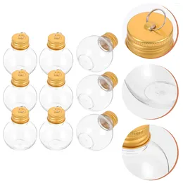 Vases 10 Pcs Christmas Spherical Bottle Waterbottles Outdoor Milk Drink Supply Juice Plastic Caps Daily The Pet Travel Empty