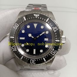 2 Style 44mm Automatic Watch Real Photo for Mens 126660 Blue Black Dial Ceramic Bezel 904L Steel Bracelet 116660 GMF Cal.3235 Movement Mechanical Sport Watches