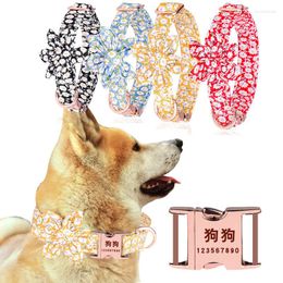 Dog Collars Sunflower Pet Collar Cotton Breathable Printed Products