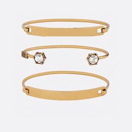 3-piece set Luxurys Designers bracelet Women Charm bracelet Trend fashion studded with diamonds quality bracelets boutique with box