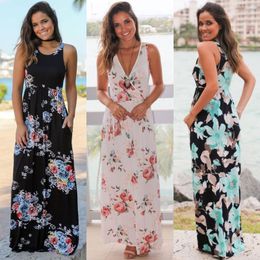 Casual Dresses 2023 Hirigin Fashion Womens Floral Summer Sleeveless Beach Off The Shoulder Sundress Party Dress