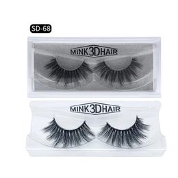 Natural Long 3D Mink Hair False Eyelashes Light Soft & Vivid Hand Made Reusable Fake Lashes Makeup Accessories for Eyes 16 Models BJ