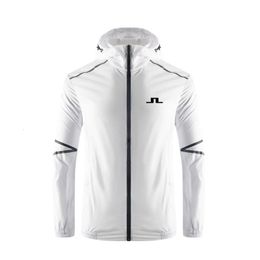 Men s Polos Summer J LINDEBERG Golf Jacket for Men Outdoor Windbreaker Sports Fishing Prevention Long Sleeve Sportswear Clothing 231113