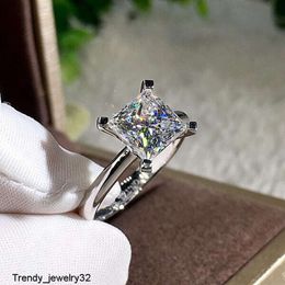 Anello da promessa principessa in argento sterling 925 con zirconi cz Anelli di fidanzamento per fedi nuziali per le donne I migliori gioielli da sposa