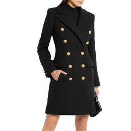 Women's Wool Blends Winter Coat Wool Women Autumn Winter Vintage Elegant Clothes Camel OL Fashion Outerwear Long Coat Female Overcoat Outerwear 231102