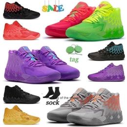 With Box LaMelo Ball 1 MB.01 Basketball Shoes Black Buzz City Not From Here City Rick Rock Ridge Red Trainers