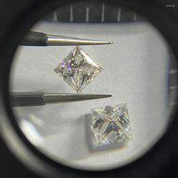Loose Diamonds D VVS 6 6mm Perfect Princess Cut Lab Grown Moissanite Gemstone For Jewellery Earring Making