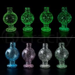 Smoke 25mmOD New Luminous Glass Bubble Carb Cap Four Styles Caps Heady Smoking Accessories For Beveled Edge Quartz Banger Nails Dab LL