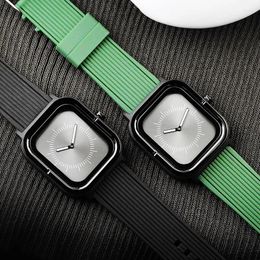 Wristwatches 2023 Enmex Creative Stylish Men Watch Wristwatch Solar Pattern Silicone Strap Luminous Hands Fashion Quartz