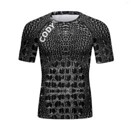 Men's T Shirts Cody Lundin 2023 Designer Men Snake 3D Print Gym MMA Shirt Compression Workout Tees Jiu Jitsu BJJ Training Clothes