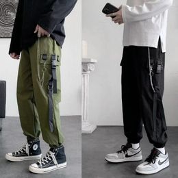 Men's Pants Casual Loose Cargo For Men With Muti-pockets Japanese Streetwear Trousers Male Outdoor Baggy Hip Hop Long Pant 01