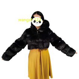 2023 top cropped bubble ladies 4xl plus size free shipping winter down white parka jacket faux fur coat women