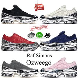 Designer raf simon Ozweego mens womens raffsimons sneakers sports tennies Clunky Core Black Silver Metallic originals trainers outdoor