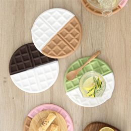Table Mats Nordic Desktop Thickened Heat Resistant Drink Cup Coasters Waffle Meal Pad Tableware Anti-scald Pot Creative