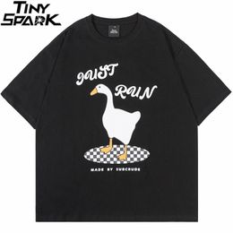 Mens TShirts Hip Hop Streetwear Harajuku T Shirt Duck Letter Print TShirt Men Cotton Casual Tshirt Spring Summer Short Sleeve Tops Tees 230413