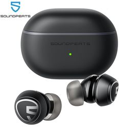 Cell Phone Earphones SoundPEATS Mini Pro Hybrid Active Noise Cancelling Wireless Earbuds Bluetooth 52 Headphones with ANC QCC3040 aptX Adaptive 230412