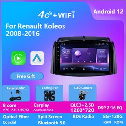 Auto Video Carplay and Android Auto AHD with IPS 2din Android Player Car Multimedia for Renault KOLEOS 2008-2016