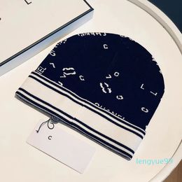 Designer Brand Men's Luxury Beanie Women's Autumn and Winter Letter Fashion Trend Full Print Knitted Hat
