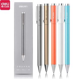 Ballpoint Pens Deli Metal Sign Pen Gel Ink 95mm Signing Stylo PREMEC Smooth Refill MiKuni Japan Caneta OEM Black Blue 231113