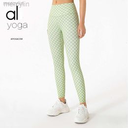 Designer Aloo Long SleeveOrigin Yoga Autumn and Winter New Nude Yoga Pants Women's High Waist and Hip Lift Tight Elastic Sports Fitness Pants