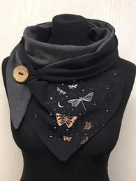 Scarves Women's Vintage Butterfly Pattern Scarf And Shawl For Indoor Or Outdoor Use To Keep Warm In Autumn Winter