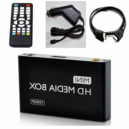 Freeshipping 1080P MINI Media Player for car HDD MultiMedia Video Player Media box with car Adapter H-D-MI AV USB SD/MMC HDDK7 C A Qopce