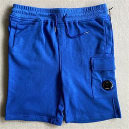 BLUE 7 Colours One lens zipper pocket men short pants casual cotton goggle removable men shorts sweatshorts outdoor jogging tracksuit