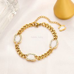 Designer Bracelet Chain Bracelets Chains Luxury Diamond Gold Bracelet Jewellery Woman Accessories Gift