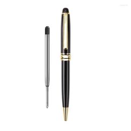 Retractable Metal Ballpoint Pen Gel Ink Fine Point Black For Shell Smooth Wr