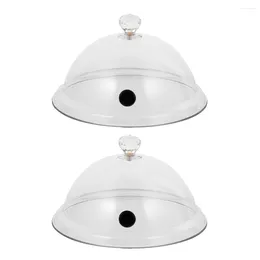 Dinnerware Sets Dome Cover Cake Cloche Infuser Lid Display Dessert Clear Cocktail Drinks Tent Cup Acrylic Covers Protector Smoker