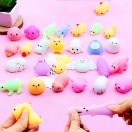 Party Favor 12Pcs Fun Mini Soft Plastic 50 Styles Finger Press Stress Relief Toys Kids Birthday Goody Bag Giveaway Pinata Filler