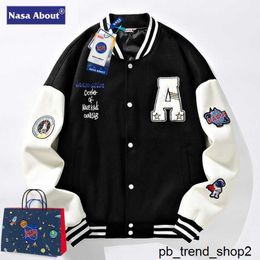 Men's Jackets Nasa jacket about Flagship Store Baseball Uniform Spring Autumn Winter New Fashion Couple Casual Jacket Large IGQS