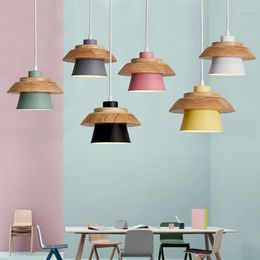 Pendant Lamps LED Modern Lamp Iron Art Restaurant Cafe Decoration Macarons Living Room Bedroom Aisle Stairs Bedside Home Decor