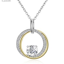 New High Grade Moissanite Diamond Jewellery 925 Sterling Silver Interlocking Circle Pendant Necklace For Women Destiny Jewellery