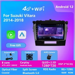 Car Video DVD Player 9INCH IPS Screen Android 10 Octa Core 128GB Rom for SUZUKI VITARA 2014-2018 With DSP /CarPlay/4G/Wi-Fi