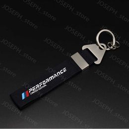 Key Rings Keychain Alloy key ring nylon Exquisite printing for BMW e30 e46 e90 e60 e39 e36 f30 X5 X6 M Performance Car accessories J230413