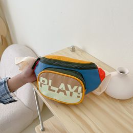 Handbags Design Letter Boys Kids Waist Shoulder Bag Fanny Pack Fashion Children s Chest Messenger s Girls Baby Coin Purse 230412