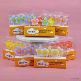 Candles Birthday Candles Small Daisy Sunny Flower Baby One Year Old Confession Proposal Romantic Party Cake Candle Dessert Supplies R231113
