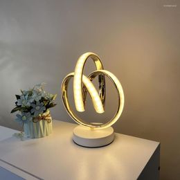 Table Lamps Creative Spiral LED Desk Lamp Modern Living Room Bedroom Bedside Decorative Lighting Indoor Decoration