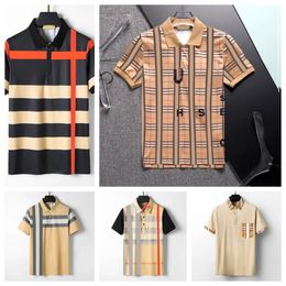 2023.Luxury brand Designer Polo shirt for Men Luxury Fashion Casual Polo Casual T-shirt Embroidered plaid striped letters Fashion High StreetQ1