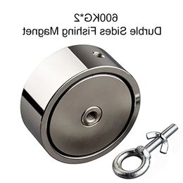 1PC 600KG 2Sides N35 Neodymium Permanent Magnet Ring Bigger Power Magnet Salvage Magnets Fishing Strong Magnetic Material Eupll