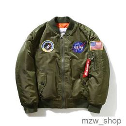 Men's Jackets New Nasa jacket Flight Pilot Mens Stylist Bomber Ma1 Jacket Windbreaker Embroidery Baseball Military Section S-xxl 2 J1UL